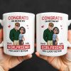 Congrats On Being My Girlfriend, Couple With Hearts - Personalized Custom Coffee Mug - CPL1344_MG