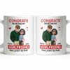 Congrats On Being My Girlfriend, Couple With Hearts - Personalized Custom Coffee Mug - CPL1344_MG