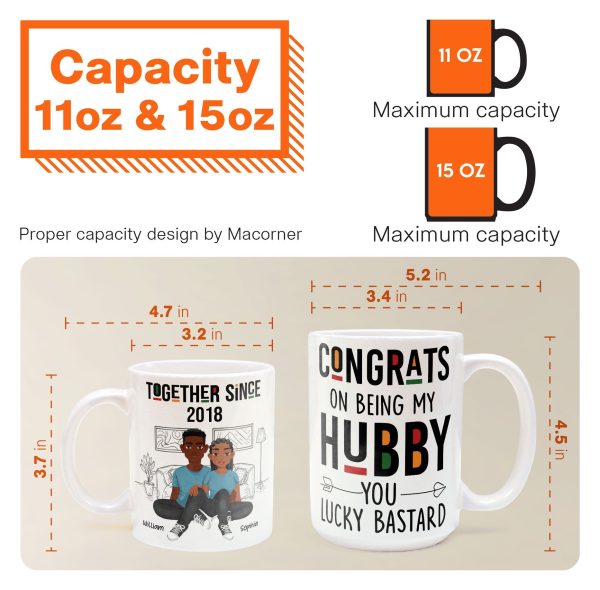 Congrats On Being My Hubby - Personalized Mug