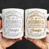 Congrats On Being My Husband, Floral Designs - Personalized Custom Coffee Mug - HSB086_MG