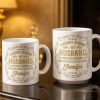 Congrats On Being My Husband, Floral Designs - Personalized Custom Coffee Mug - HSB086_MG