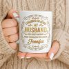 Congrats On Being My Husband, Floral Designs - Personalized Custom Coffee Mug - HSB086_MG