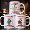 Congrats On Being My Husband, Hearts and Couple Design - Personalized Custom Coffee Mug - CPL1338_MG