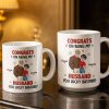 Congrats On Being My Husband, Hearts and Couple Design - Personalized Custom Coffee Mug - CPL1338_MG