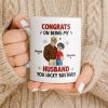 Congrats On Being My Husband, Hearts and Couple Design - Personalized Custom Coffee Mug - CPL1338_MG