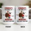 Congrats On Being My Husband, Hearts and Couple Design - Personalized Custom Coffee Mug - CPL1338_MG