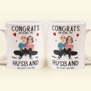 Congrats On Being My Husband New Version - Personalized Mug
