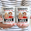 Congrats On Being My Husband Wife 3D Effect Couple - Personalized Mug