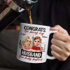 Congrats On Being My Husband Wife 3D Effect Couple - Personalized Mug
