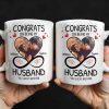 Congrats On Being My Husband With Hearts And Infinite Loop Design - Personalized Custom Coffee Mug - CPL437_MG