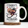 Congrats On Being My Husband With Hearts And Infinite Loop Design - Personalized Custom Coffee Mug - CPL437_MG