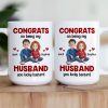 Congrats On Being My Husband You Lucky Bastard - Cartoon Version - Personalized Mug