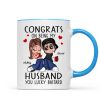 Congrats On Being My Husband You Lucky Bastard, Funny Personalized Mug, Gift For Him