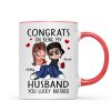 Congrats On Being My Husband You Lucky Bastard, Funny Personalized Mug, Gift For Him