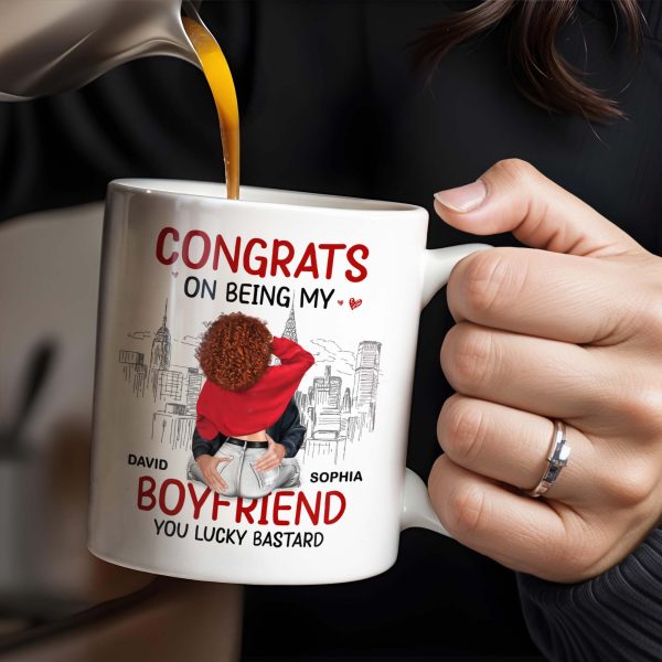 Congrats On Being My Love Cityscape Design - Personalized Custom Coffee Mug - CPL302_MG