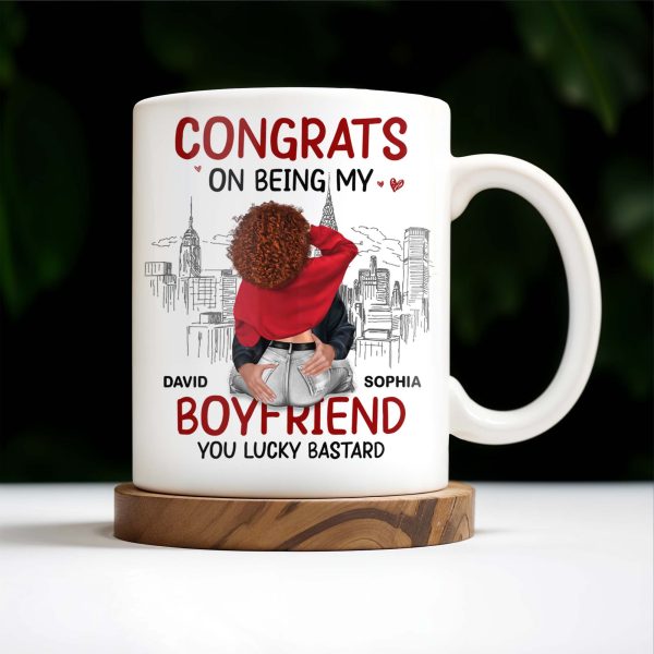 Congrats On Being My Love Cityscape Design - Personalized Custom Coffee Mug - CPL302_MG