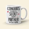 Congrats On Being My Secret Touching Partner-Gift For Couple-Personalized Coffee Mug- Funny Couple
