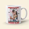 Congratulations On 10 Years Of Wedded Bliss, Funny Custom Couple Photo Coffee Mug, Gift For Couple, Valentine's Gift