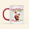 Congratulations On [Custom Year] Not Killing Each Other, Personalized Funny Couple Accent Mug, Couple's Anniversary Gift