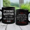 Congratulations On Leaving Your Job - Coworker Personalized Custom Black Mug - Appreciation, Retirement Gift For Coworkers, Work Friends, Colleagues