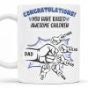 Congratulations! You have raised awesome children, Handshake and Fist Bump - Personalized Custom Coffee Mug - DAD093_MG