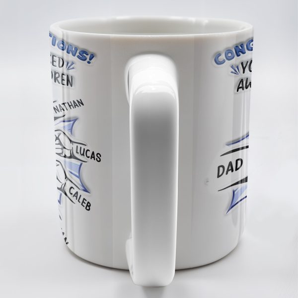 Congratulations! You have raised awesome children, Handshake and Fist Bump - Personalized Custom Coffee Mug - DAD093_MG