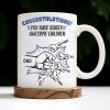 Congratulations! You have raised awesome children, Handshake and Fist Bump - Personalized Custom Coffee Mug - DAD093_MG