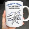 Congratulations! You have raised awesome children, Handshake and Fist Bump - Personalized Custom Coffee Mug - DAD093_MG