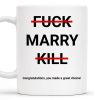 Congratulations You Made a Great Choice With Smiling Faces - Personalized Custom Coffee Mug - CPL100_MG