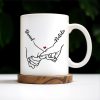 Connecting Hands Heart Symbol Love - Personalized Custom Coffee Mug - CPL137_MG