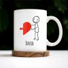 Connecting Hearts Puzzle Heart Design - Personalized Custom Coffee Mug - CPL148_MG