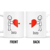 Connecting Hearts Puzzle Heart Design - Personalized Custom Coffee Mug - CPL148_MG
