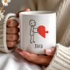 Connecting Hearts Puzzle Heart Design - Personalized Custom Coffee Mug - CPL148_MG