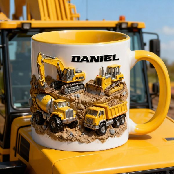 Construction Vehicles Coffee Mug - Personalized Gift For Truckers 06KILU130126