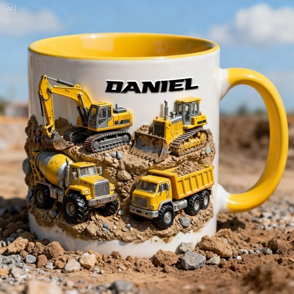 Construction Vehicles Coffee Mug - Personalized Gift For Truckers 06KILU130126