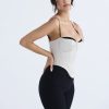 Contrast Satin Bustier Corset Top