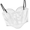 Contrast Satin Bustier Corset Top