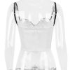 Contrast Satin Bustier Corset Top