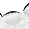 Contrast Satin Bustier Corset Top