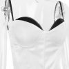 Contrast Satin Bustier Corset Top