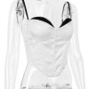 Contrast Satin Bustier Corset Top