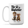 Cool Dog Father - Personalized White Mug- Gift for Pet Owners, Dog Lovers, Dog Dad | CLP15.V2 HH01