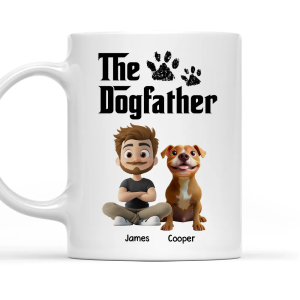 Cool Dog Father - Personalized White Mug- Gift for Pet Owners, Dog Lovers, Dog Dad | CLP15.V2 HH01
