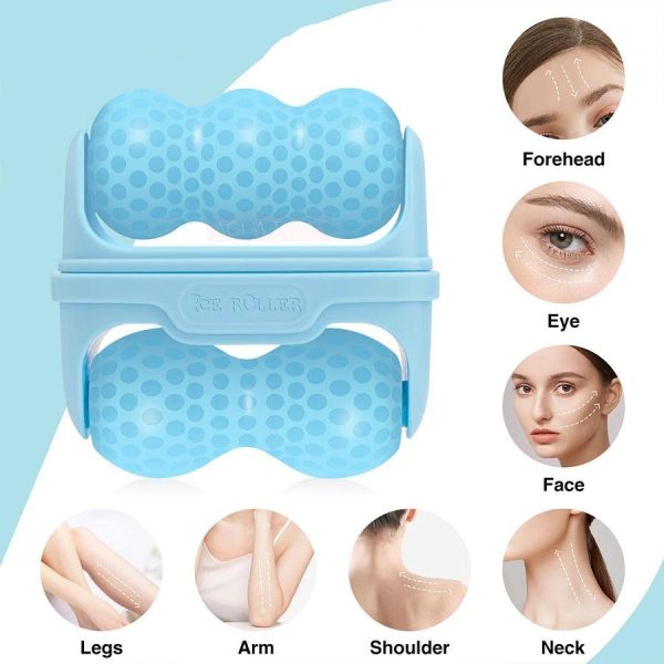 Cool Roller For Face Reusable Double-Head Ice Facial Roller For Glowing & Brightened Complexion