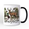 Coquette Hunting Season Personalized Mug, Rustic Wildlife Hunter Gift with Custom Name