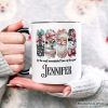 Coquette Pink Christmas Personalized Mug, It's The Most Wonderful Time Of The Year Vintage Gift with Custom Name
