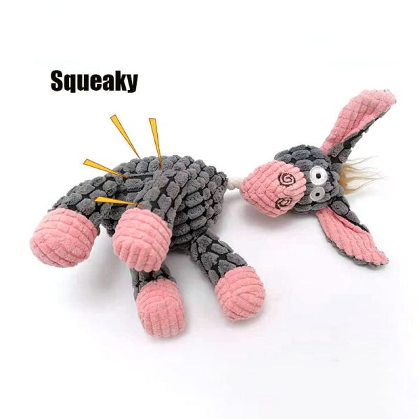 Corduroy Animal Chew Toy For Dogs
