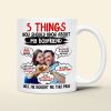 Couple, 5 Things, My Boyfriend, Custom Photo Coffee Mug, Valentine Gift, Couple Gift