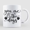 Couple And The Dogs Front Porch Personalized Christmas Mug