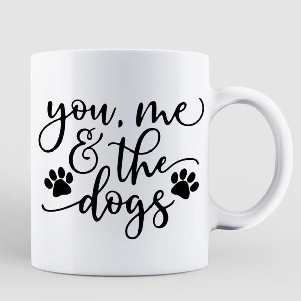 Couple And The Dogs Front Porch Personalized Christmas Mug
